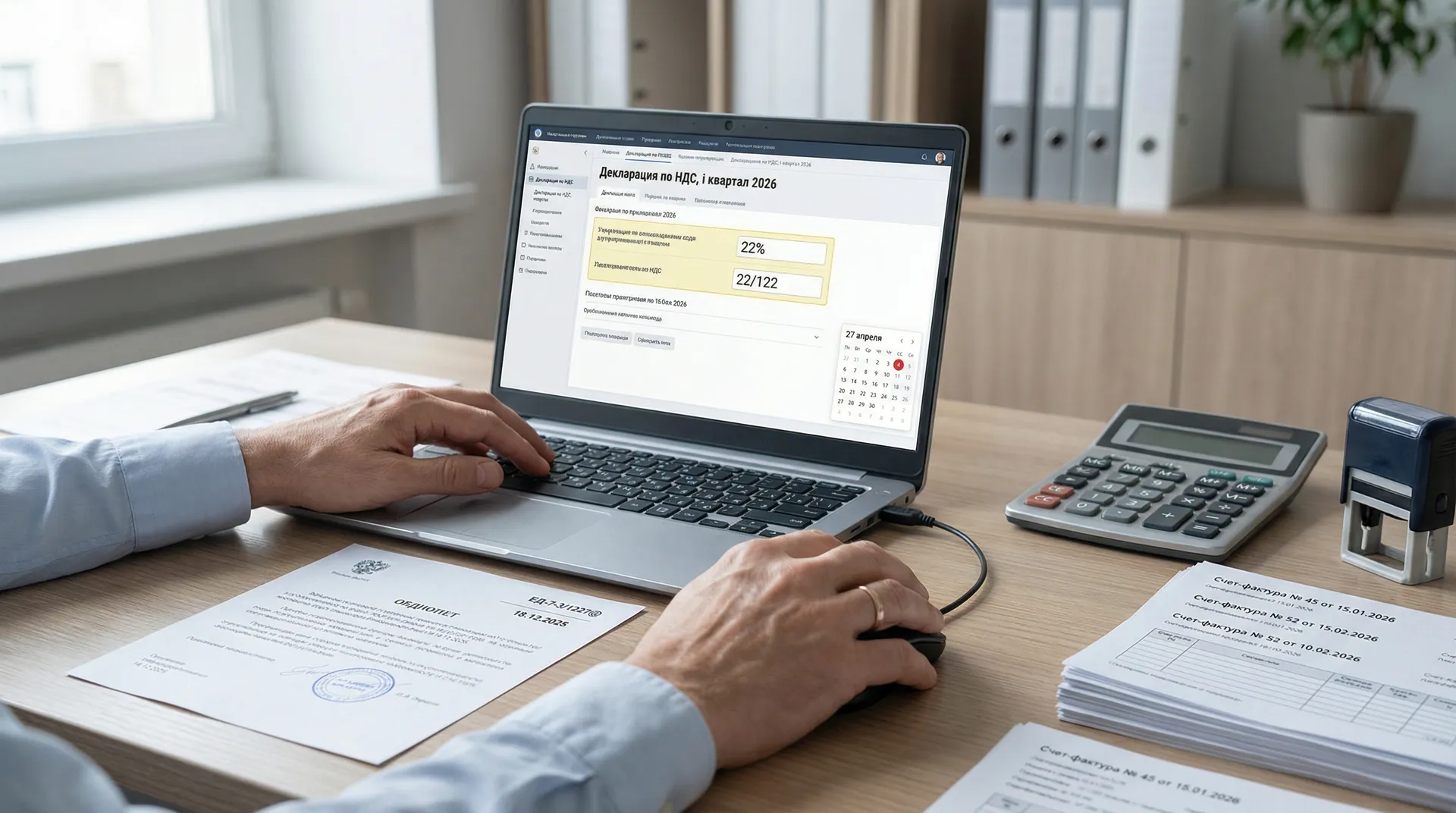 Декларацию НДС за I квартал 2026 сдают по новой форме до 27 апреля