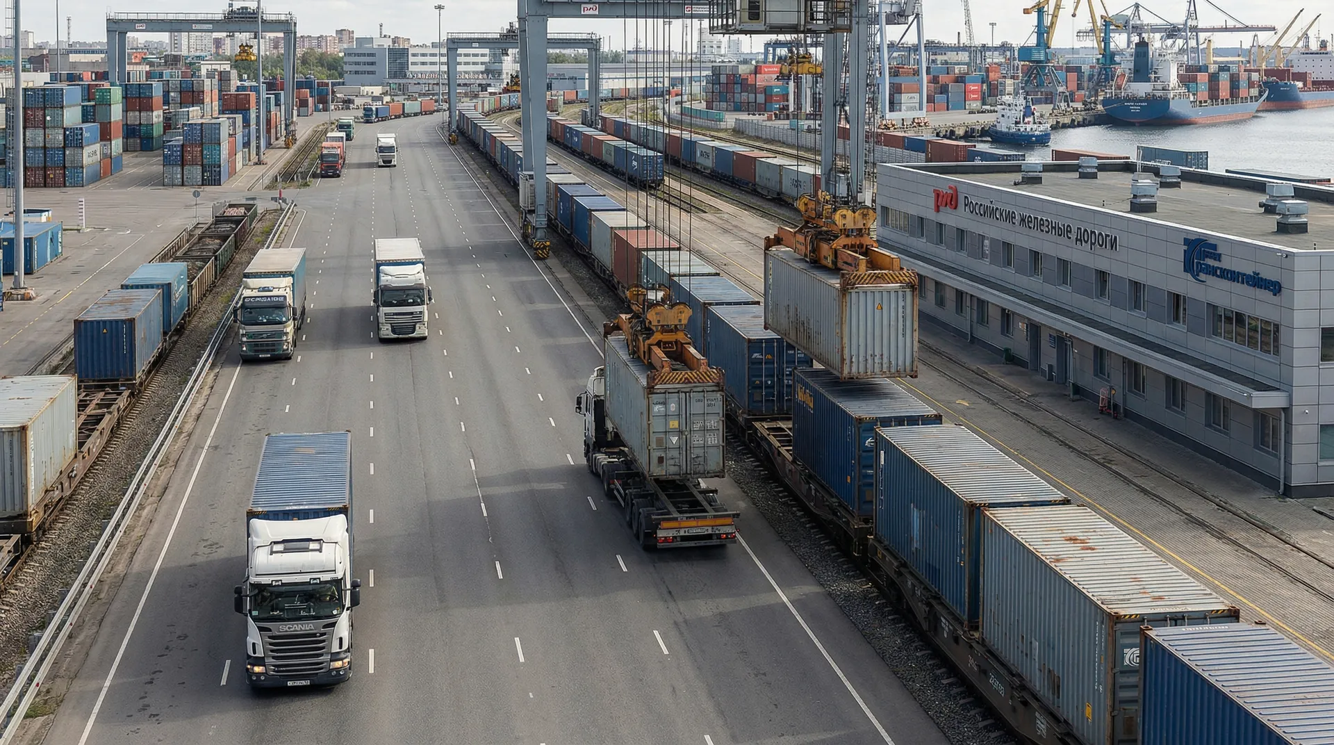 РЖД Логистика впервые отправила контейнеры по западной ветке МТК Север Юг