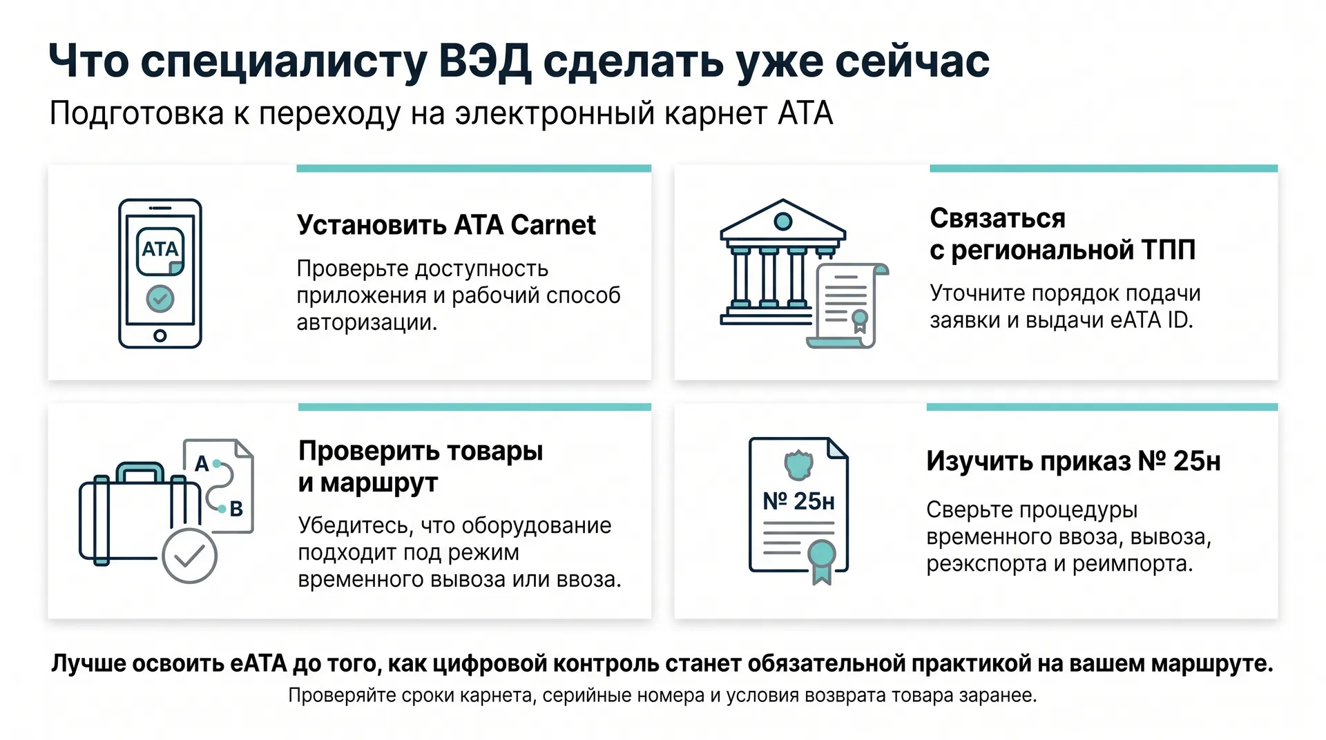 что делать специалисту ВЭД для подготовки к переходу  на  eATA