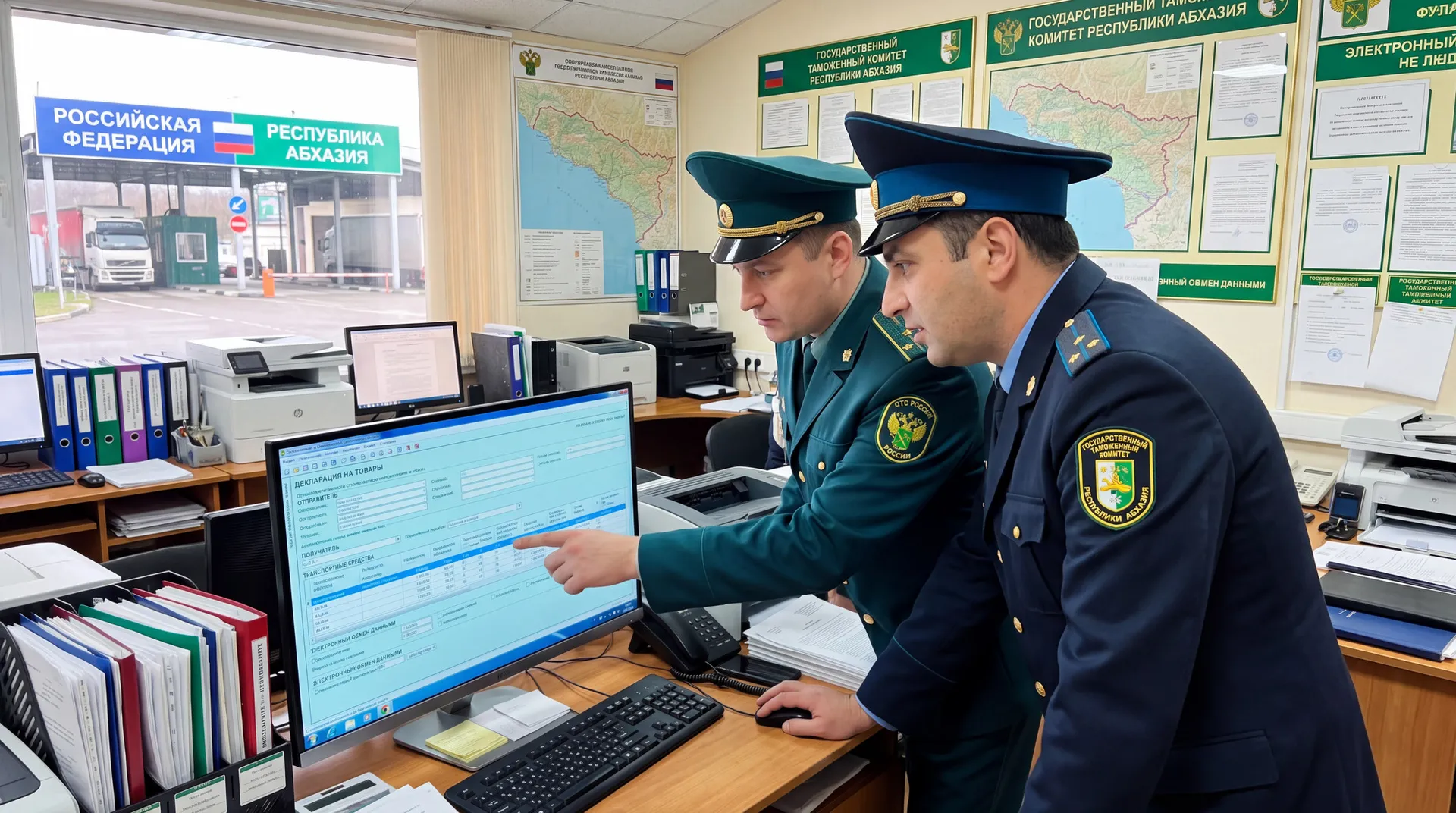 Россия и Абхазия подписали протокол о взаимном признании таможенного контроля